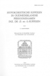 Hypokoristische suffixen in Oudnederlandse persoonsnamen, inz. de -z- en -l-suffixen