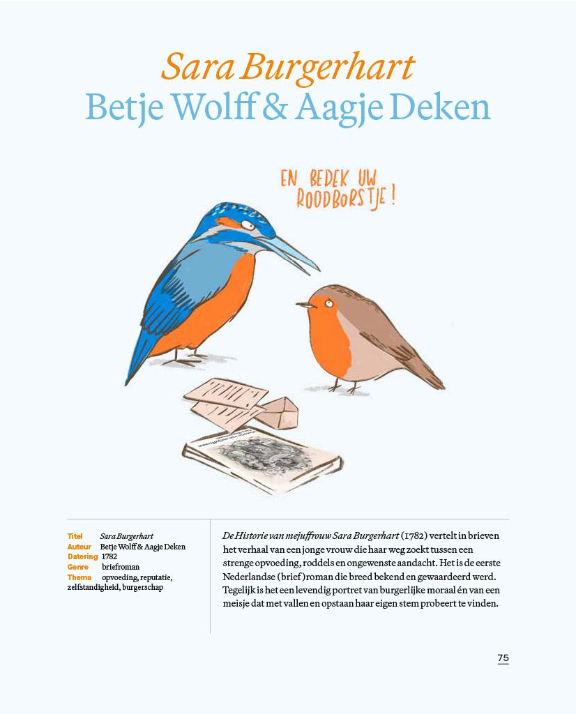 pagina uit het boek 'Boeken die blijven' over Sara Burgerhart