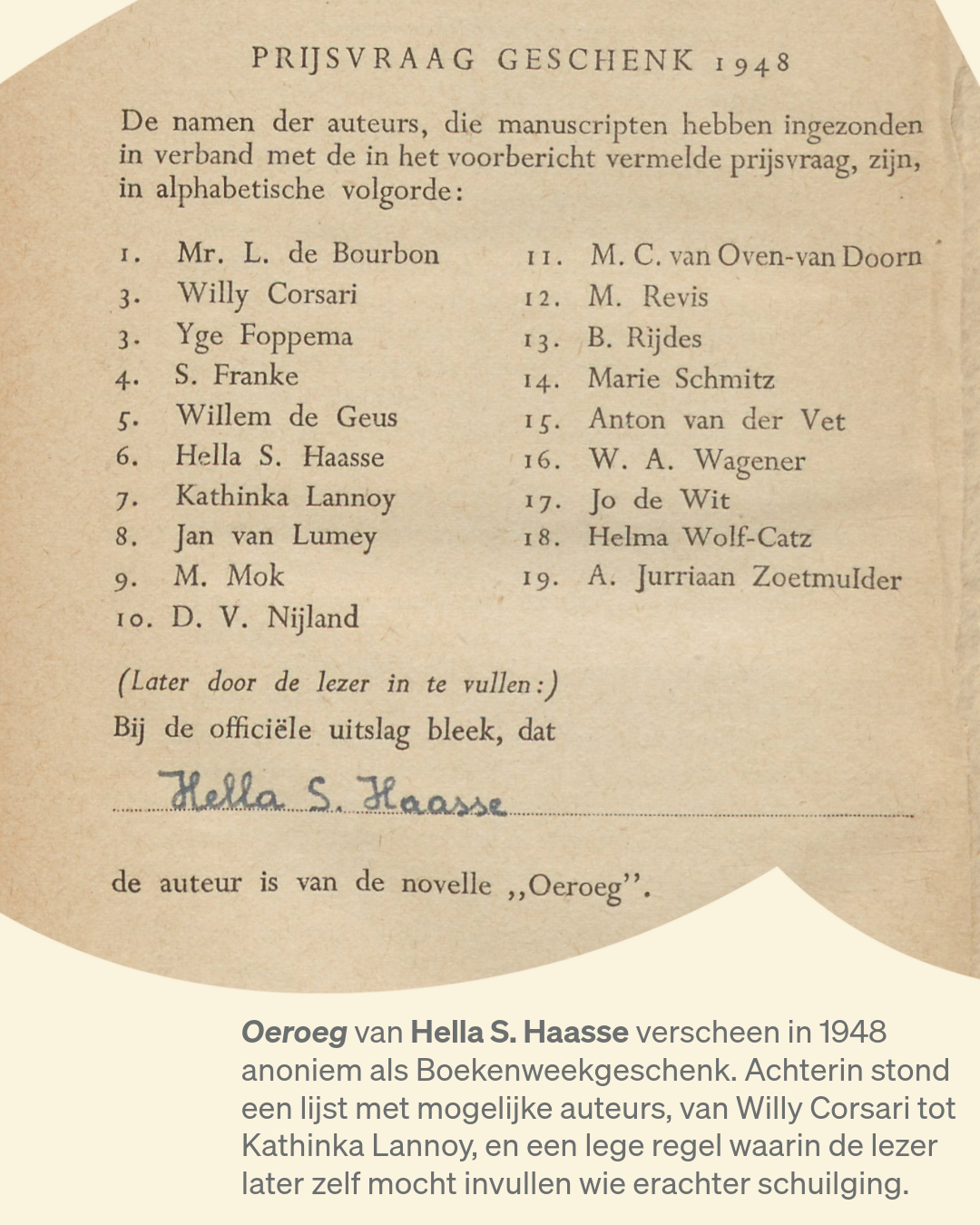 oeroeg prijsvraag