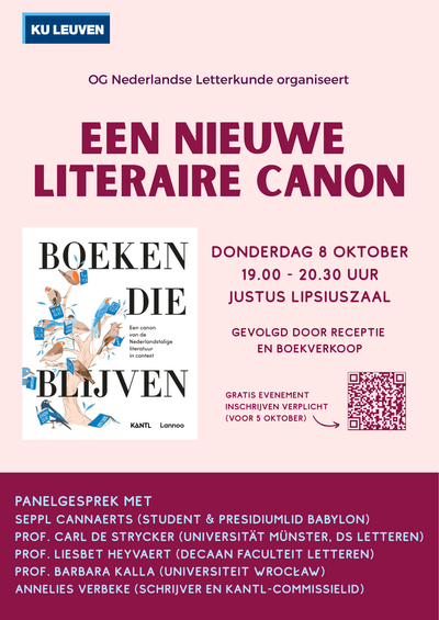 affiche panelgesprek Een nieuwe literaire canon