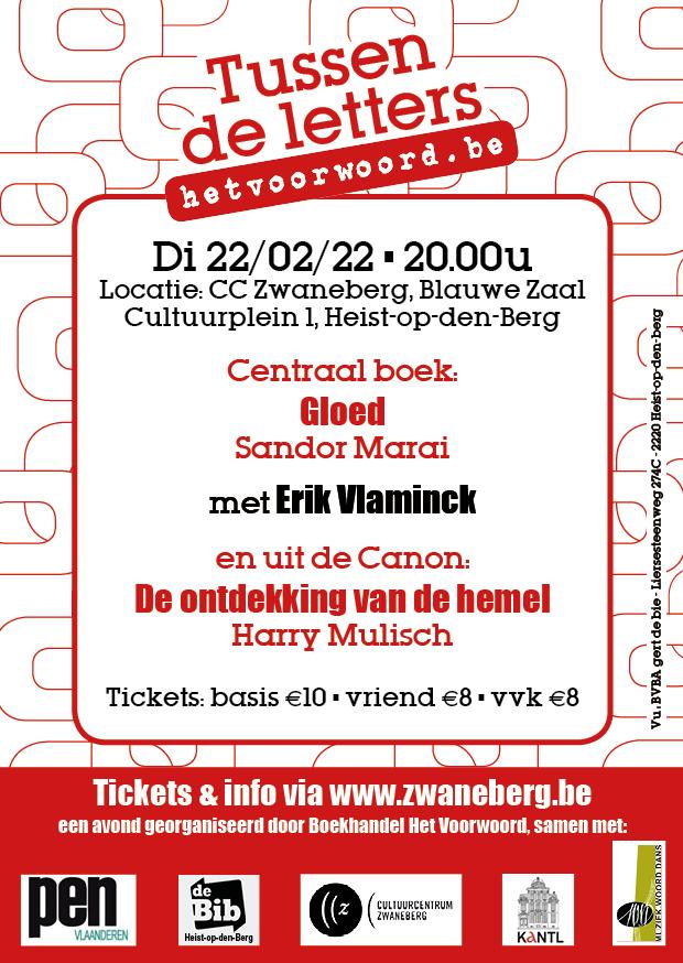 Literatuuravond ‘Tussen de letters’ IV