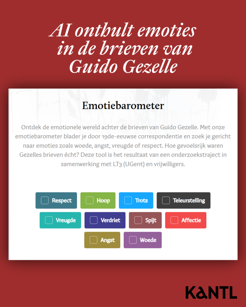 AI onthult emoties in brieven van Guido Gezelle