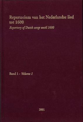 Repertorium van het Nederlandse lied tot 1600 (2 volumes met CD-rom)