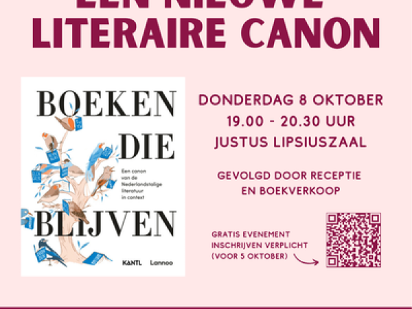 affiche panelgesprek Een nieuwe literaire canon