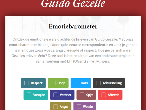 AI onthult emoties in brieven van Guido Gezelle
