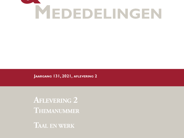 Nieuw V&M-themanummer over taal en werk verschenen